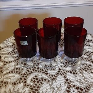 Arcoroc Ruby Red Goblets Set of 6
